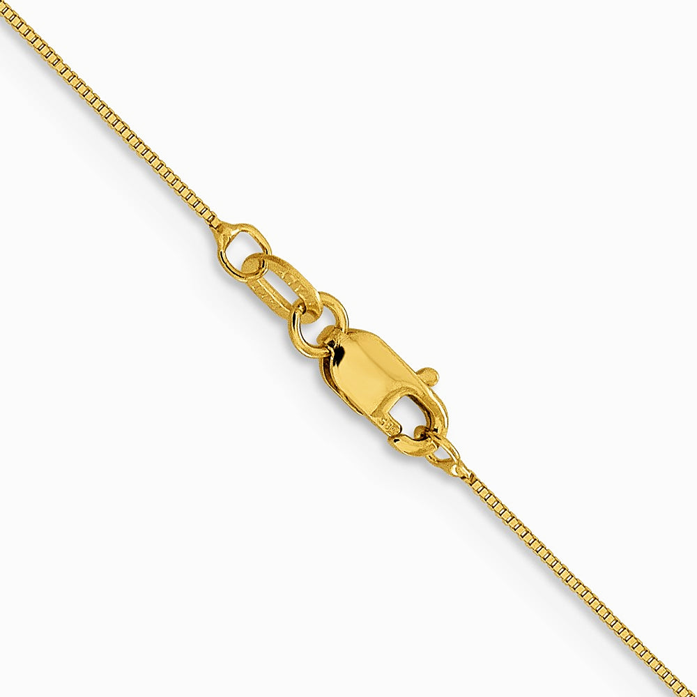 10K Yellow Gold .5mm Baby Box with Lobster Clasp Chain Necklace 16"-24" - Product Photo
