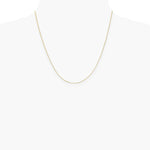 10K Yellow Gold .5mm Baby Box with Lobster Clasp Chain Necklace 16"-24" - Product Photo