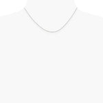 14K White Gold Carded .5mm Box Chain Necklace 16"-24" - Product Photo