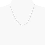 14K White Gold Carded .5mm Box Chain Necklace 16"-24" - Product Photo