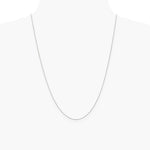 14K White Gold Carded .5mm Box Chain Necklace 16"-24" - Product Photo