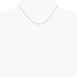 14K Yellow Gold .5mm Carded Box Chain Necklace 16"-24" - Product Photo