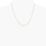 14K Yellow Gold .5mm Carded Box Chain Necklace 16"-24" - Product Photo