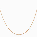 14K Rose Gold .5 mm Carded Cable Rope Chain - Product Photo