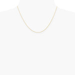 14K Rose Gold .5 mm Carded Cable Rope Chain Necklace 16"-24" - Product Photo