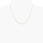 14K Rose Gold .5 mm Carded Cable Rope Chain Necklace 16"-24" - Product Photo