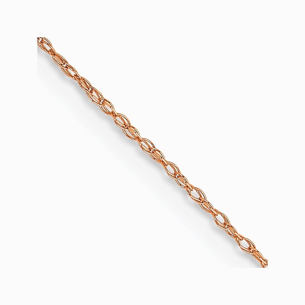 14K Rose Gold .5 mm Carded Cable Rope Chain