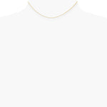 14K Yellow Gold .5 mm Carded Cable Rope Chain - Product Photo