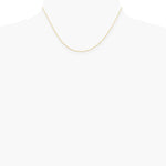 14K Yellow Gold .5 mm Carded Cable Rope Chain Necklace 16"-24" - Product Photo