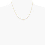 14K Yellow Gold .5 mm Carded Cable Rope Chain Necklace 16"-24" - Product Photo