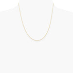 14K Yellow Gold .5 mm Carded Cable Rope Chain Necklace 16"-24" - Product Photo