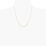 14K Yellow Gold .5 mm Carded Cable Rope Chain Necklace 16"-24" - Product Photo