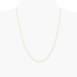 14K Yellow Gold .5 mm Carded Cable Rope Chain Necklace 16"-24" - Product Photo