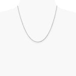 14K White Gold 2.0 mm Diamond-cut Rope Chain Necklace 16"-24" - Product Photo
