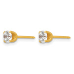Inverness 14k 4.25mm CZ Post Earrings - Product Photo