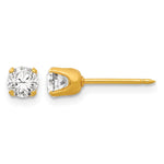 Inverness 14k 4.25mm CZ Post Earrings - Product Photo