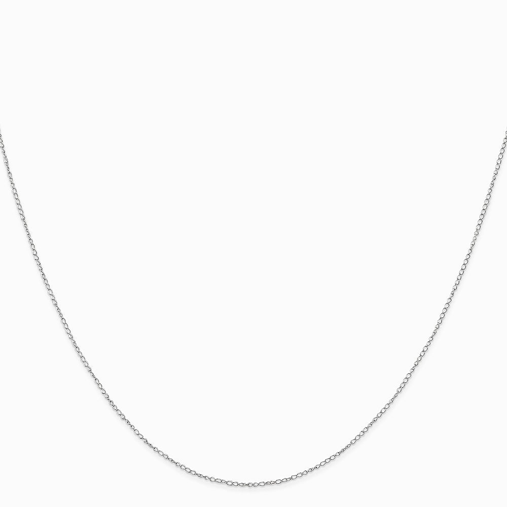 14K White Gold .42mm Gold Carded Curb Chain - Product Photo