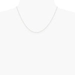 14K White Gold .42mm Gold Carded Curb Chain Necklace 16"-24" - Product Photo