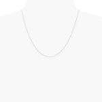 14K White Gold .42mm Gold Carded Curb Chain Necklace 16"-24" - Product Photo