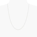 14K White Gold .42mm Gold Carded Curb Chain Necklace 16"-24" - Product Photo