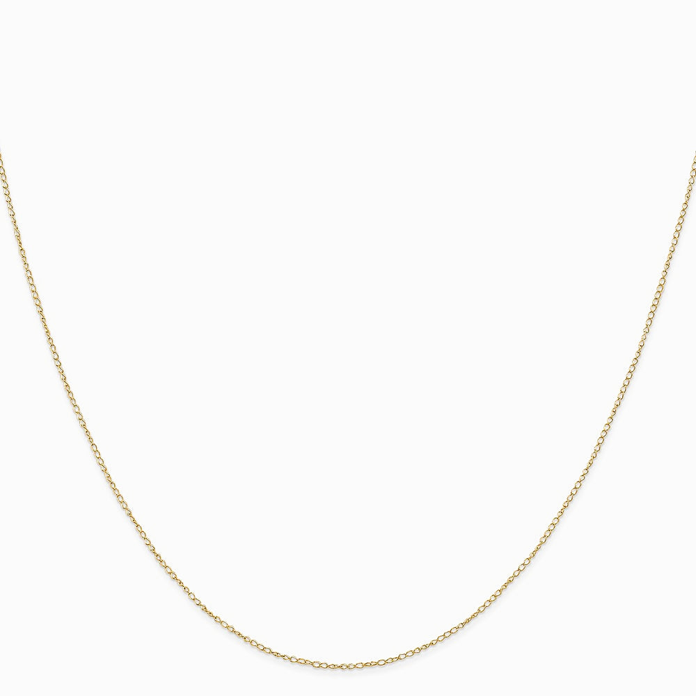 14K Yellow Gold .42 mm Carded Curb Chain - Product Photo