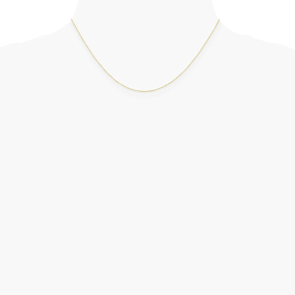 14K Yellow Gold .42 mm Carded Curb Chain Necklace 16"-24" - Product Photo