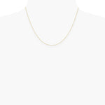 14K Yellow Gold .42 mm Carded Curb Chain Necklace 16"-24" - Product Photo