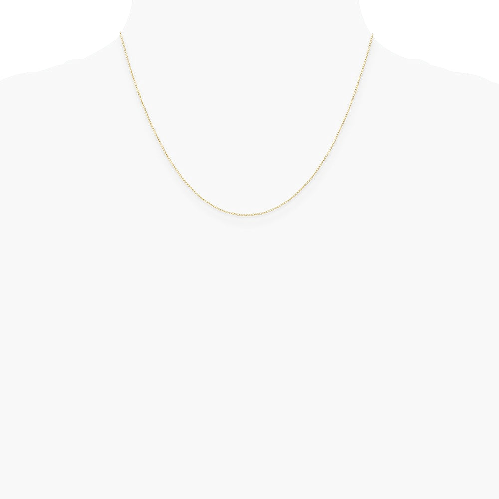14K Yellow Gold .42 mm Carded Curb Chain Necklace 16"-24" - Product Photo