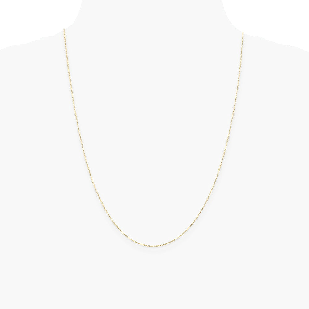 14K Yellow Gold .42 mm Carded Curb Chain Necklace 16"-24" - Product Photo