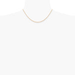 14K Rose Gold .6 mm Carded Cable Rope Chain Necklace 16"-24" - Product Photo