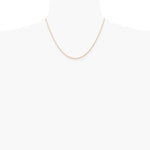 14K Rose Gold .6 mm Carded Cable Rope Chain Necklace 16"-24" - Product Photo