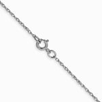 14K White Gold .6 mm Carded Cable Rope Chain Necklace 16"-24" - Product Photo
