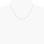 14K White Gold .6 mm Carded Cable Rope Chain Necklace 16"-24" - Product Photo