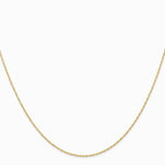 14K Yellow Gold .6 mm Carded Cable Rope Chain - Product Photo