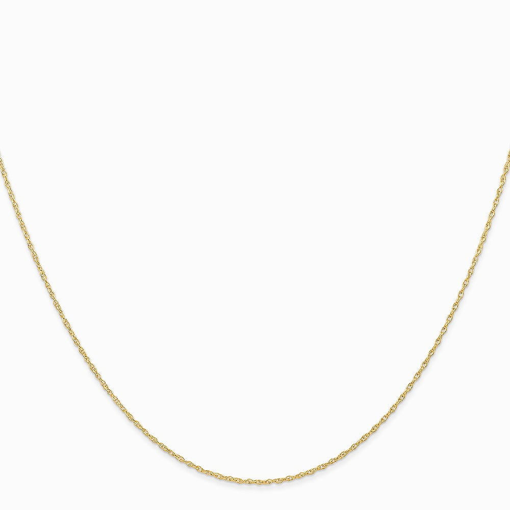 14K Yellow Gold .6 mm Carded Cable Rope Chain - Product Photo
