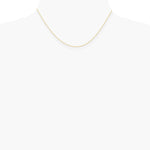 14K Yellow Gold .6 mm Carded Cable Rope Chain Necklace 16"-24" - Product Photo