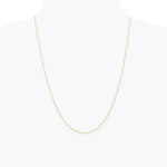 14K Yellow Gold .6 mm Carded Cable Rope Chain Necklace 16"-24" - Product Photo