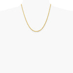 14K Yellow Gold 3.0 mm Diamond-cut Rope Chain Necklace 18"-30" - Product Photo