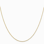 14K Yellow Gold .8mm Loose Rope Chain Necklace 16"-24" - Product Photo
