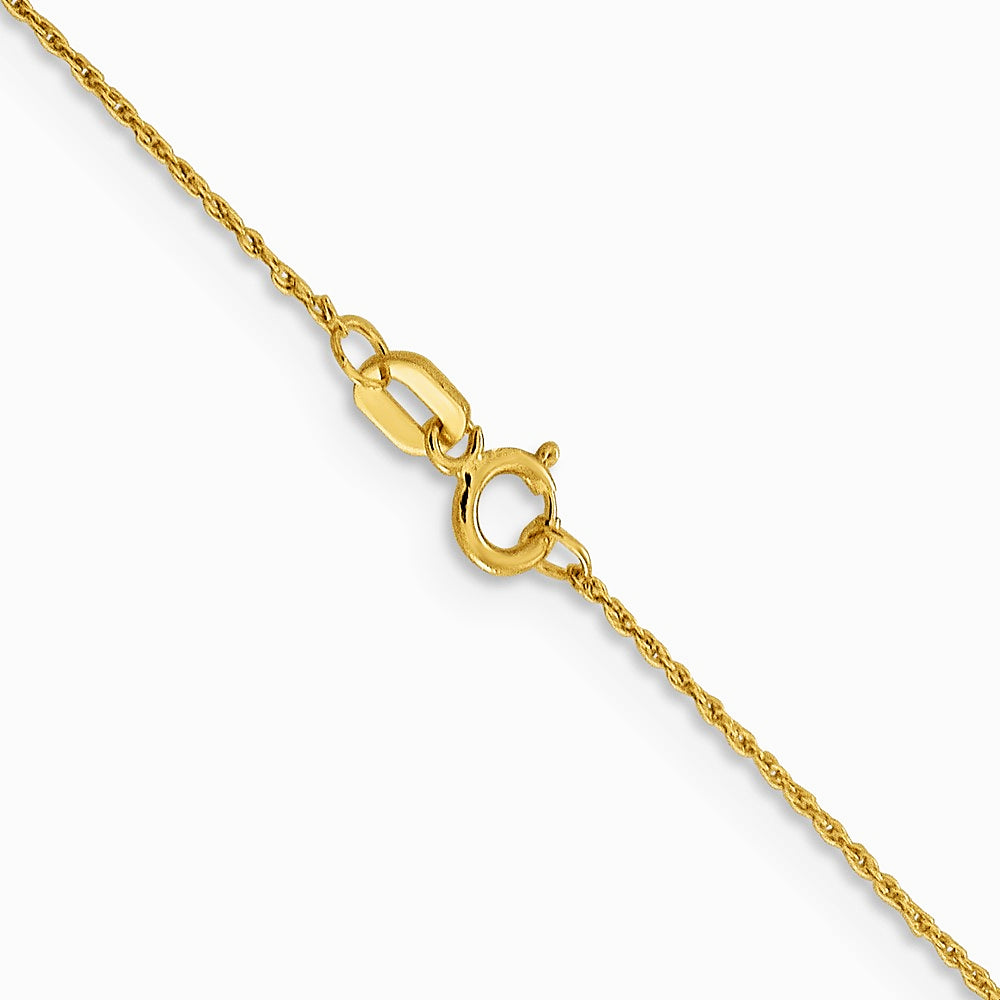 14K Yellow Gold .8mm Loose Rope Chain Necklace 16"-24" - Product Photo