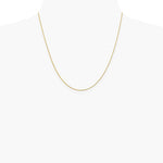 14K Yellow Gold .8mm Loose Rope Chain Necklace 16"-24" - Product Photo