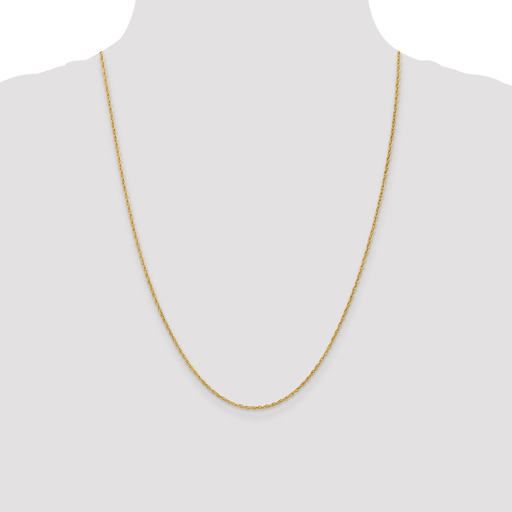 14K Yellow Gold 1.5mm Loose Rope Chain - Product Photo