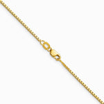 14K Yellow Gold 1.2 mm Box Chain Necklace 18"-30" - Product Photo