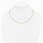 14K Yellow Gold 1.2 mm Box Chain Necklace 18"-30" - Product Photo