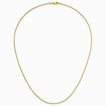 14K Yellow Gold 1.2 mm Box Chain Necklace 18"-30" - Product Photo
