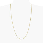 14K Yellow Gold 1.2 mm Box Chain Necklace 18"-30" - Product Photo