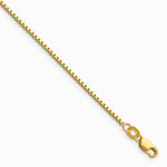 14K Yellow Gold 1.2 mm Box Chain Necklace 18"-30" - Product Photo