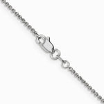 14K White Gold 1.4mm Round Cable Chain Necklace 16"-24" - Product Photo