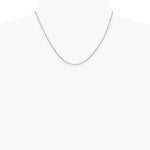 14K White Gold 1.4mm Round Cable Chain Necklace 16"-24" - Product Photo