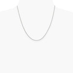 14K White Gold 1.4mm Round Cable Chain Necklace 16"-24" - Product Photo